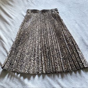 Cheetah print midi skirt
